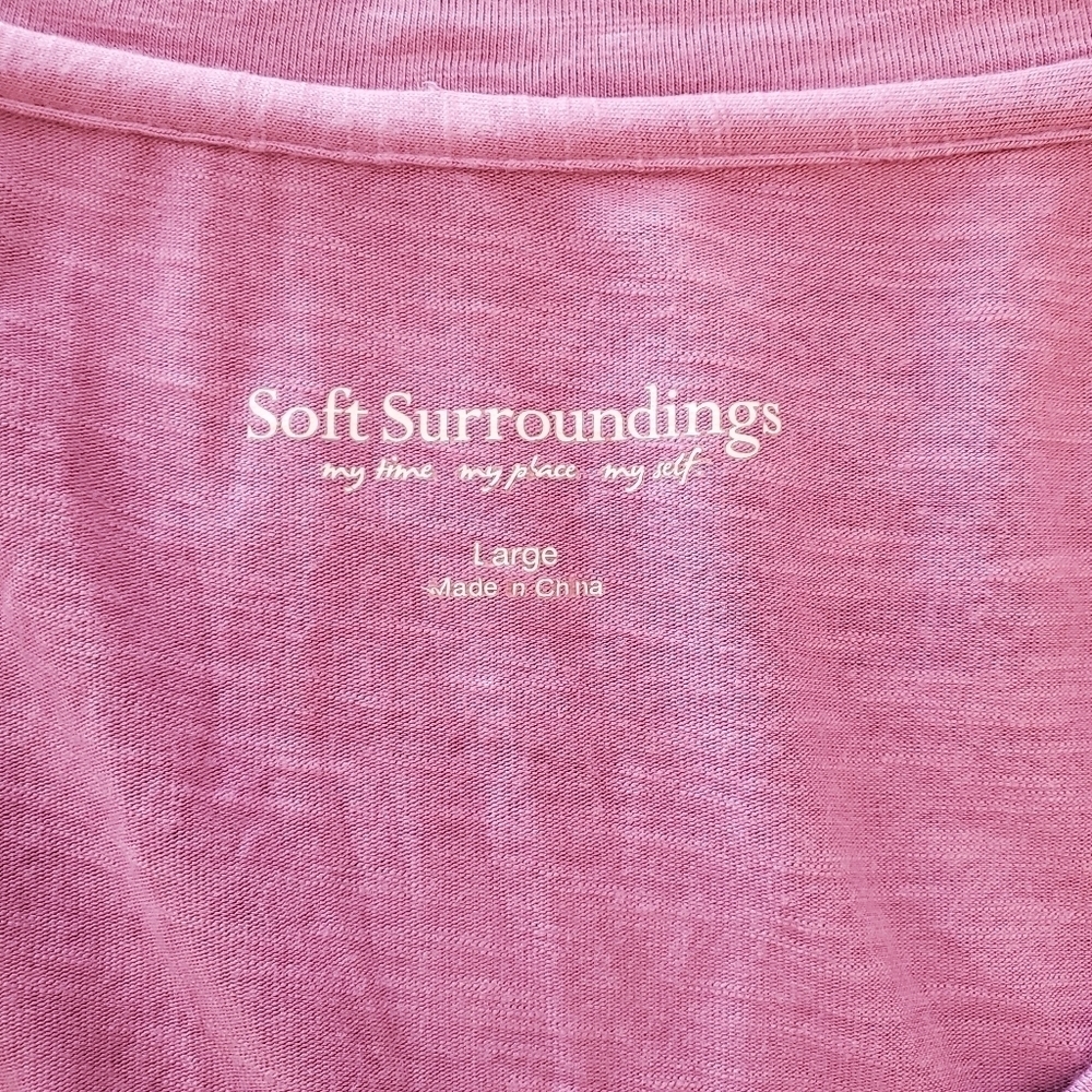 Soft Surroundings Large Stretchy Perfect A-Line Long Sleeve Top - Picture 3 of 10